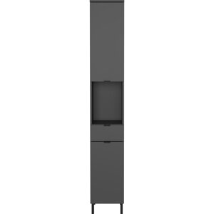 Antracitová vysoká/úzká koupelnová skříňka 30x190 cm Arcena – Germania