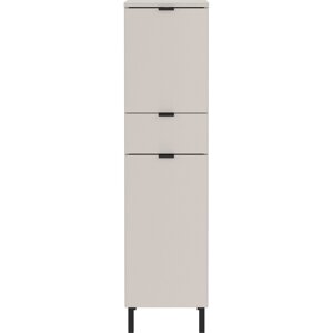 Krémová vysoká/úzká koupelnová skříňka 30x120 cm Arcena – Germania