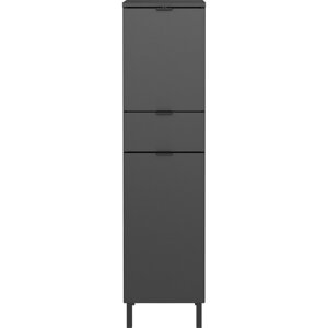 Antracitová vysoká/úzká koupelnová skříňka 30x120 cm Arcena – Germania