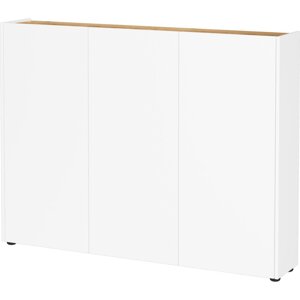 Bílý botník v dekoru dubu 138x105x25 cm Libbiano – Germania