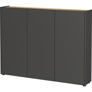 Antracitový botník v dekoru dubu 138x105x25 cm Libbiano – Germania