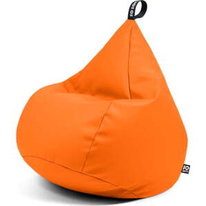 Oranžový dětský sedací vak z imitace kůže Drop M – So Soft?
