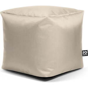 Béžový dětský sedací vak z imitace kůže Cube M – So Soft?