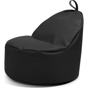 Černý dětský sedací vak z imitace kůže Round M – So Soft?