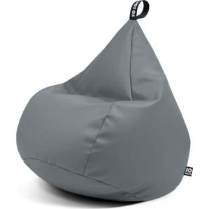 Šedý dětský sedací vak z imitace kůže Drop M – So Soft?