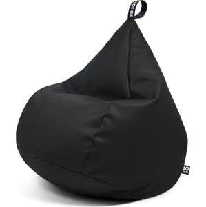 Černý dětský sedací vak z imitace kůže Drop M – So Soft?