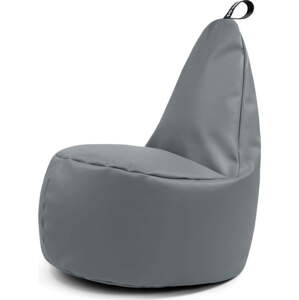 Šedý dětský sedací vak z imitace kůže Lull M – So Soft?
