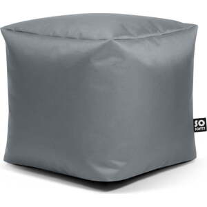 Šedý dětský sedací vak z imitace kůže Cube M – So Soft?
