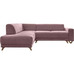 Růžová rozkládací/s úložným prostorem rohová pohovka (levý roh/do L) Classy Sophie – Miuform