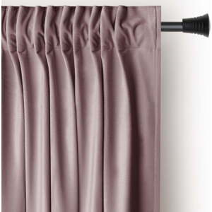 Světle hnědý sametový dimout závěs 140x270 cm Pleat – Restilo