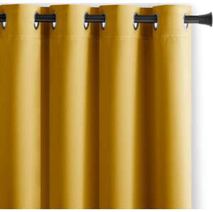 Žlutý zatemňovací závěs 140x175 cm Eyelets – Restilo