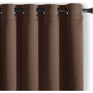 Hnědý zatemňovací závěs 140x270 cm Eyelets – Restilo