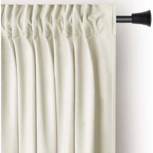 Krémový sametový dimout závěs 140x270 cm Pleat – Restilo