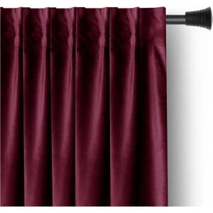 Vínový sametový dimout závěs 140x270 cm Pleat – Restilo