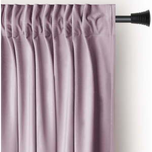 Světle růžový sametový dimout závěs 140x270 cm Pleat – Restilo