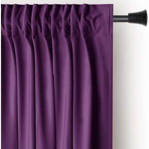 Fialový sametový dimout závěs 140x270 cm Pleat – Restilo