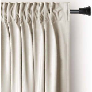 Béžový sametový dimout závěs 140x270 cm Pleat – Restilo