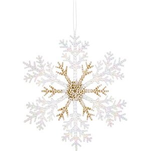 Plastová závěsná vánoční dekorace 25 cm Snowflake – Casa Selección