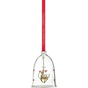 Skleněná ručně foukaná vánoční ozdoba ø 5,5 cm Ann-Sofi Romme Annual Christmas Bell 2025 – Holmegaard