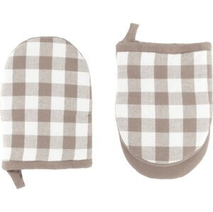 Bavlněné kuchyňské rukavice v sadě 2 ks Gingham – Tiseco Home Studio