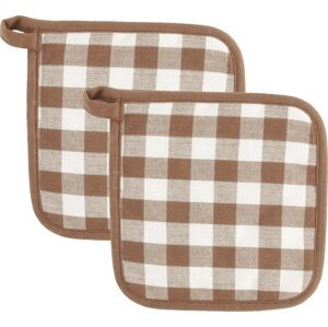 Bavlněné chňapky v sadě 2 ks Gingham – Tiseco Home Studio