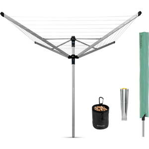 Venkovní sušák na prádlo ve stříbrné barvě 50 m Lift-o-Matic Advance – Brabantia